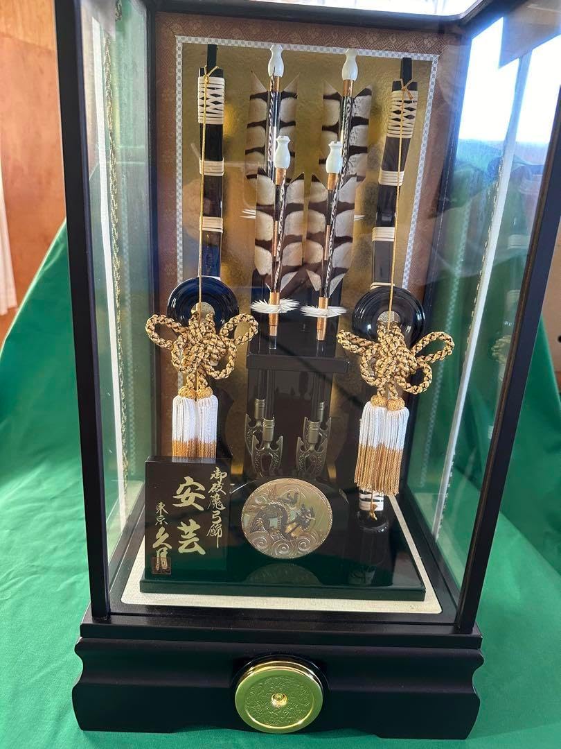 東京久月 13号 破魔弓飾り 東京久月 家紋付き破魔弓ガラスケース17